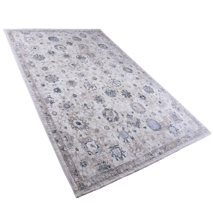 White/Blue Modern Carpet