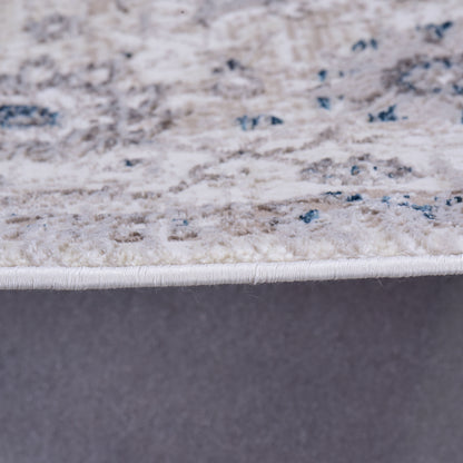 White/Blue Modern Carpet