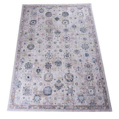 White/Blue Modern Carpet