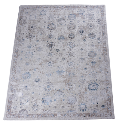 White/Blue Modern Carpet