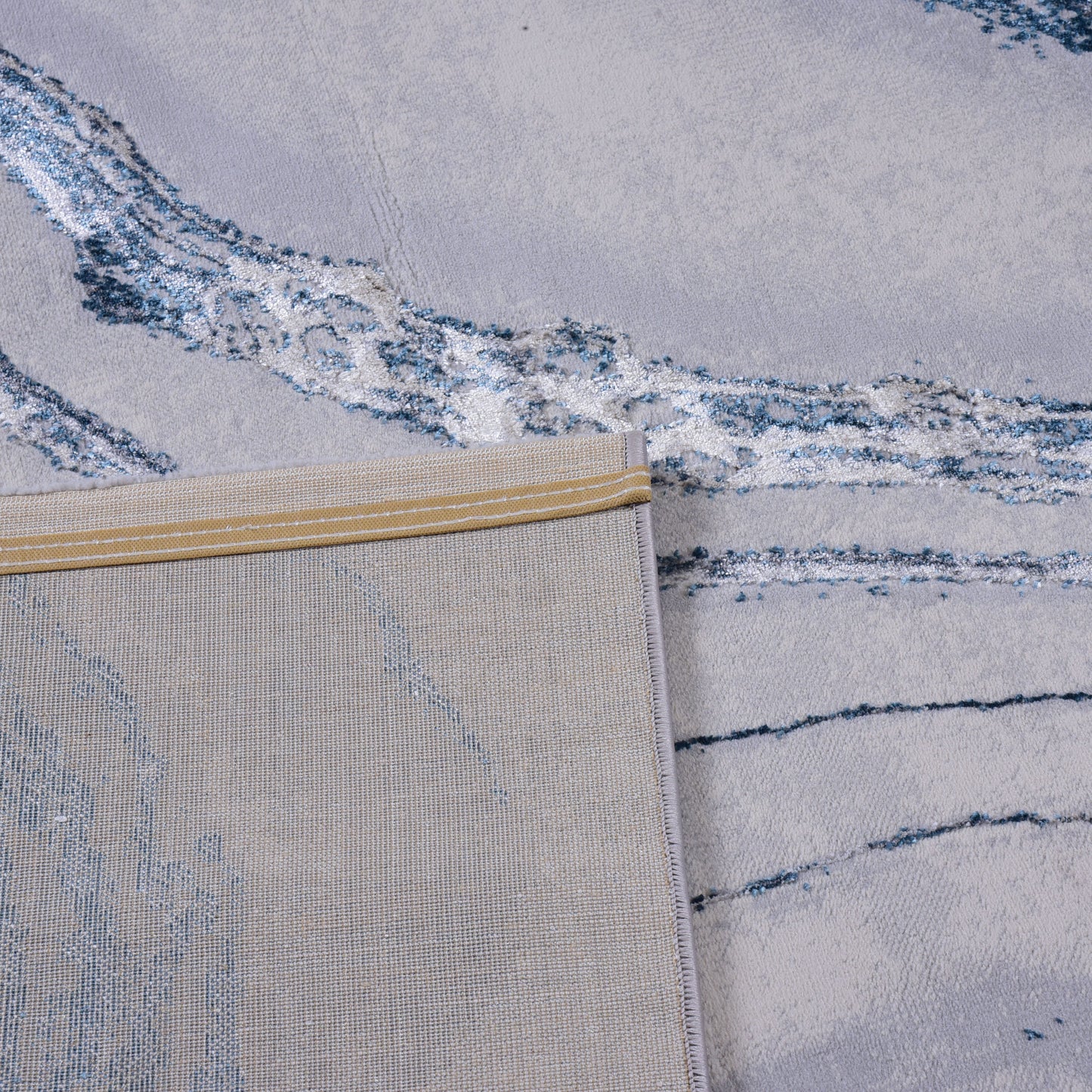 L.Grey/Blue Modern Carpet