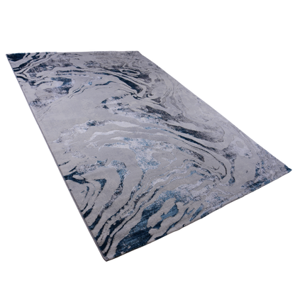 L.Grey/Blue Modern Carpet