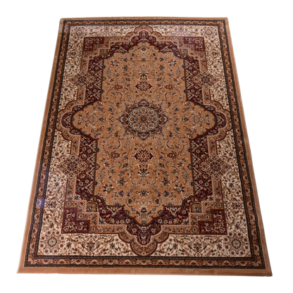 Beige/Cream Traditional Carpet
