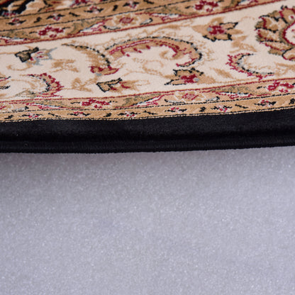 Black/Cream Traditional Carpet