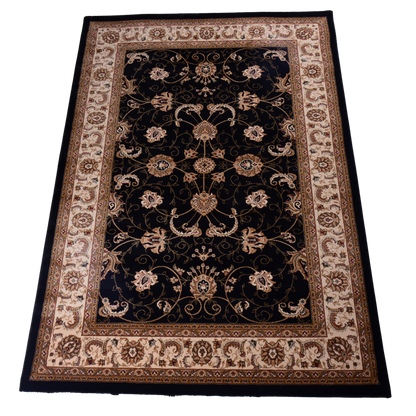 Black/Cream Traditional Carpet