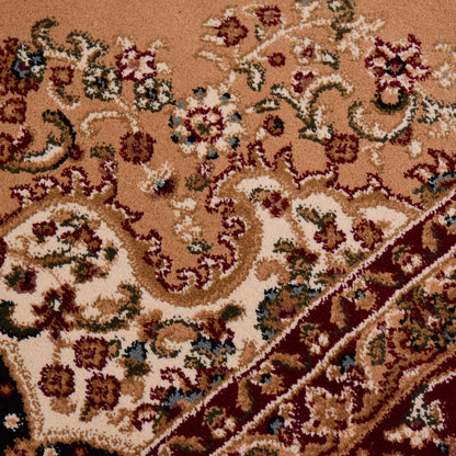 Beige/Red Traditional Carpet