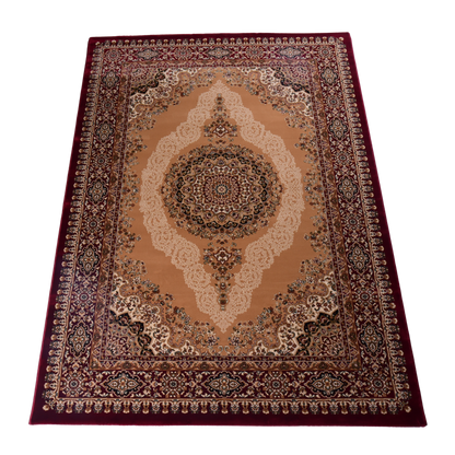 Beige/Red Traditional Carpet