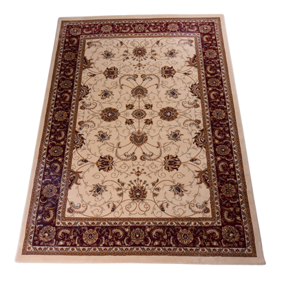 Cream/Red Traditional Carpet
