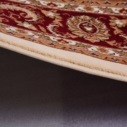 Cream/Red Traditional Carpet