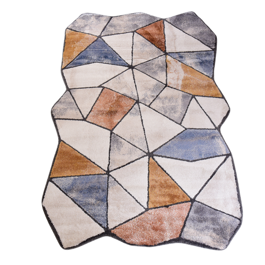 Blue/D.Grey Shaped Carpet