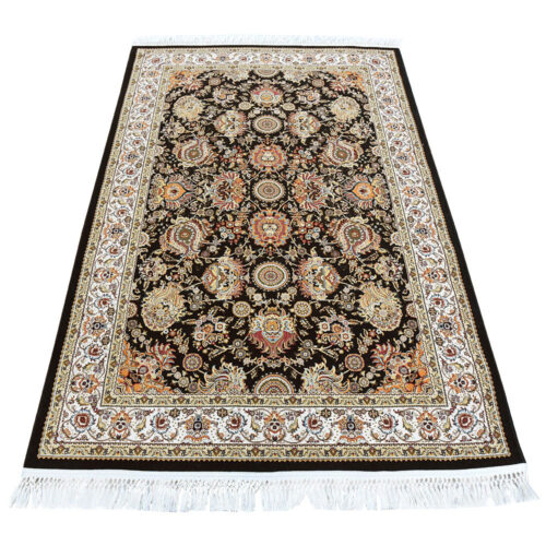 Navy & Cream Abrisham Traditional Carpet - Image 5
