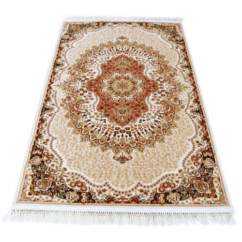 Cream & Cream Abrisham Traditional Carpet - Image 5
