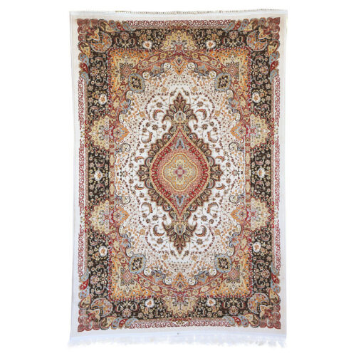 Cream & Navy Abrisham Traditional Carpet - Image 5