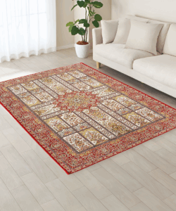 Cream & Red Traditional Carpet