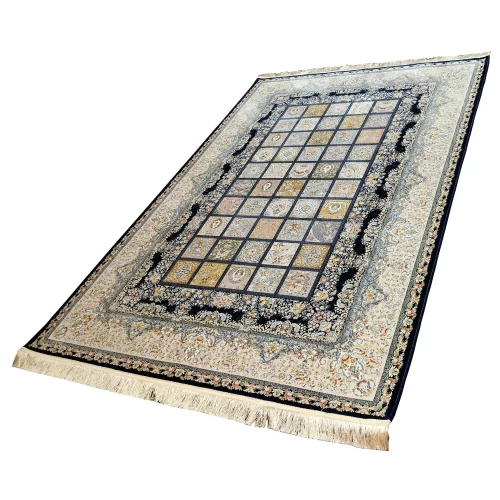 Luxury Persian Navy Blue Carpet – Comfort & Beauty - Image 3