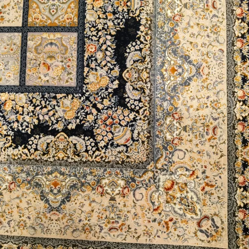 Luxury Persian Navy Blue Carpet – Comfort & Beauty - Image 4