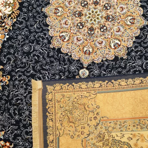 Luxury Persian Navy Blue Carpet – Comfort & Beauty - Image 5